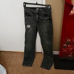 Old Navy charcoal high-rise jeans